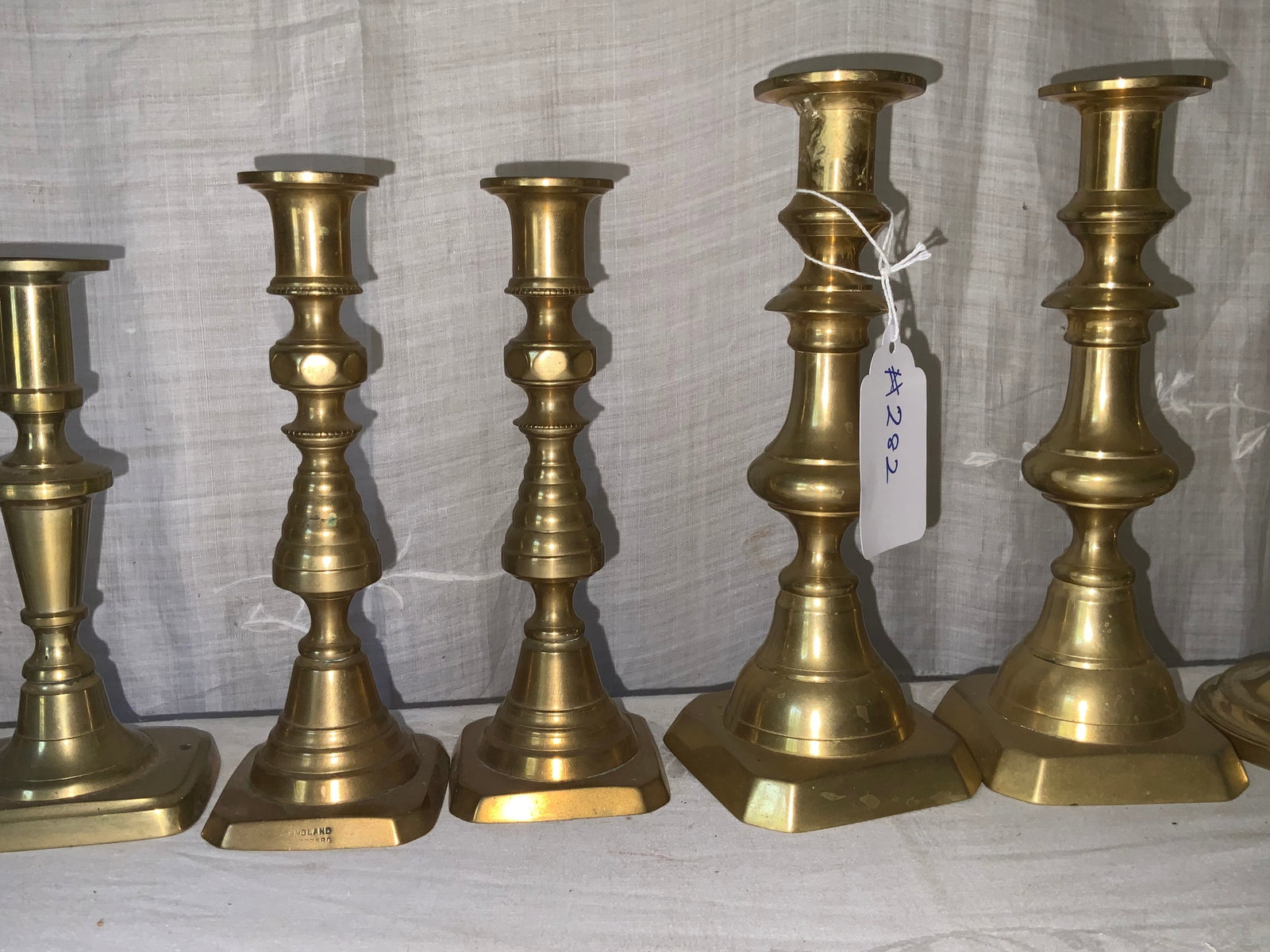 Push-Up Brass Candlesticks - 3