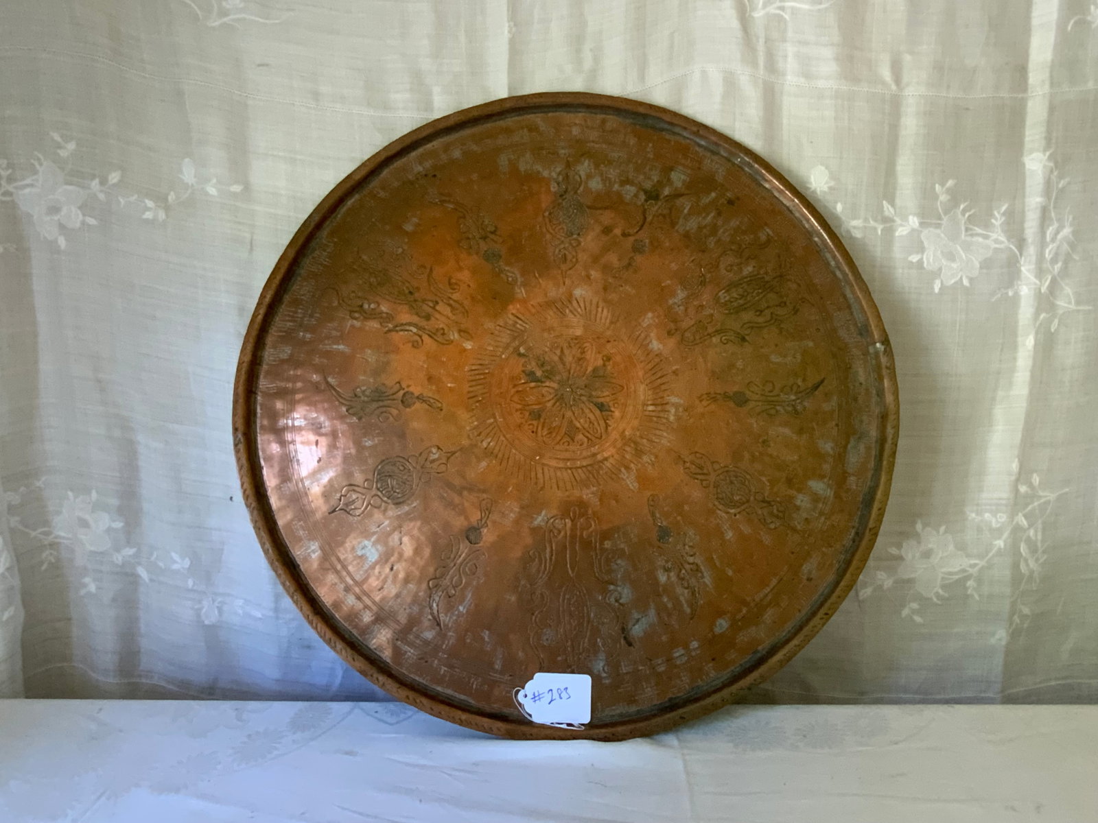 Middle Eastern Copper Tray - 2