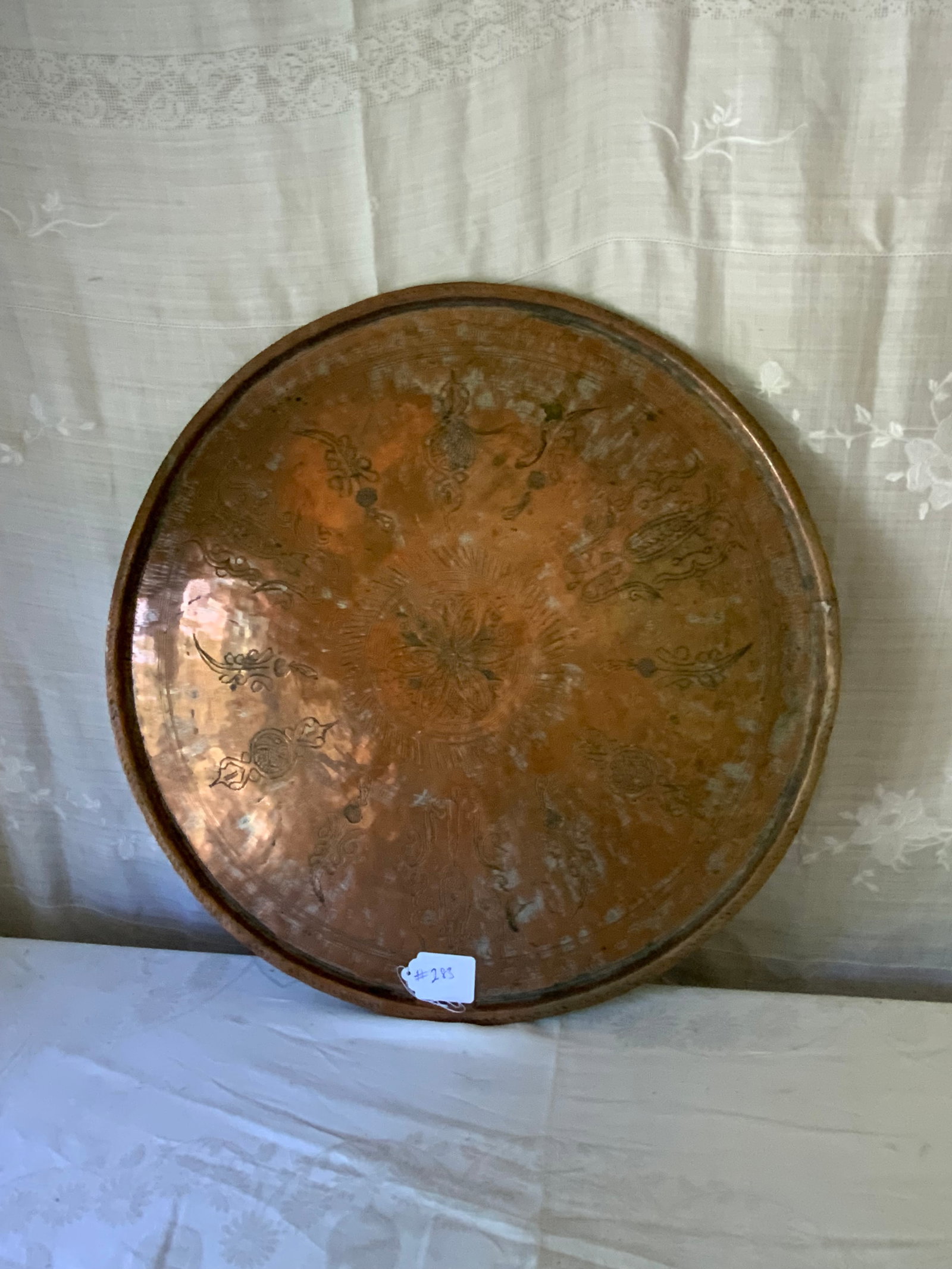 Middle Eastern Copper Tray - 3
