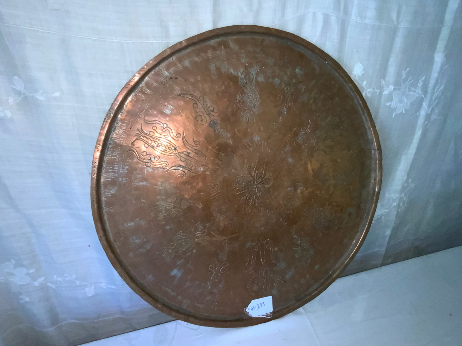 Middle Eastern Copper Tray - 4