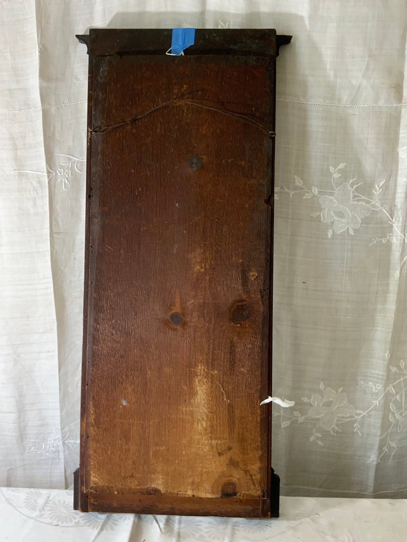 Mahogany Federal Mirror: Mahogany federal two-part mirror, 31" tall x 14" wide. Good condition.