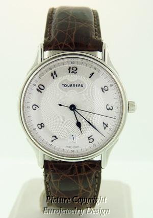 026: Tourneau Classic 18kt White Gold Guilloche 36