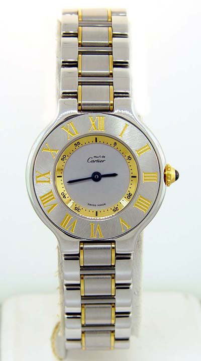 098 Cartier 21 Must De Cartier Ladies Watch Nov 11 2009 Eurojewelry Auction House In Ny