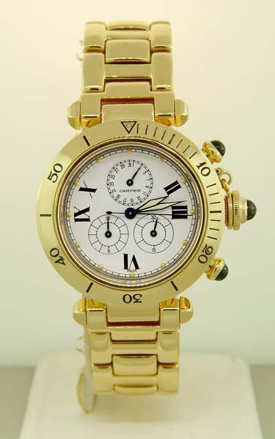 Cartier Pasha Chronograph 18kt Solid YG Watch