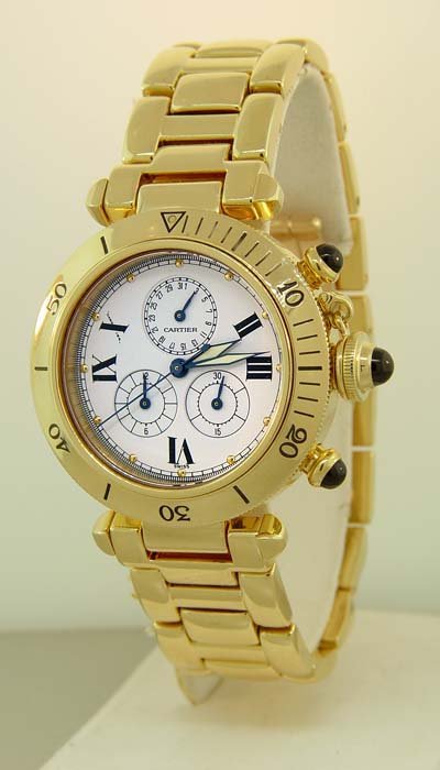 Cartier Pasha Chronograph 18kt Solid YG Watch - 2