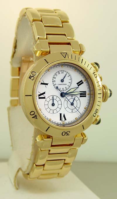 Cartier Pasha Chronograph 18kt Solid YG Watch - 3