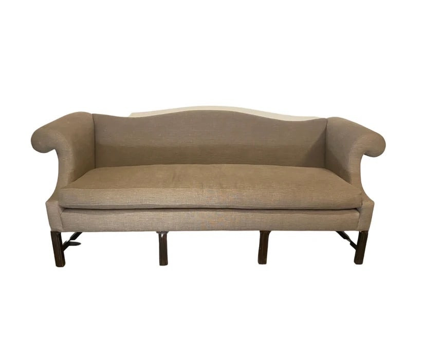 Vintage Chippendale Style Camelback Sofa (1 of 6)