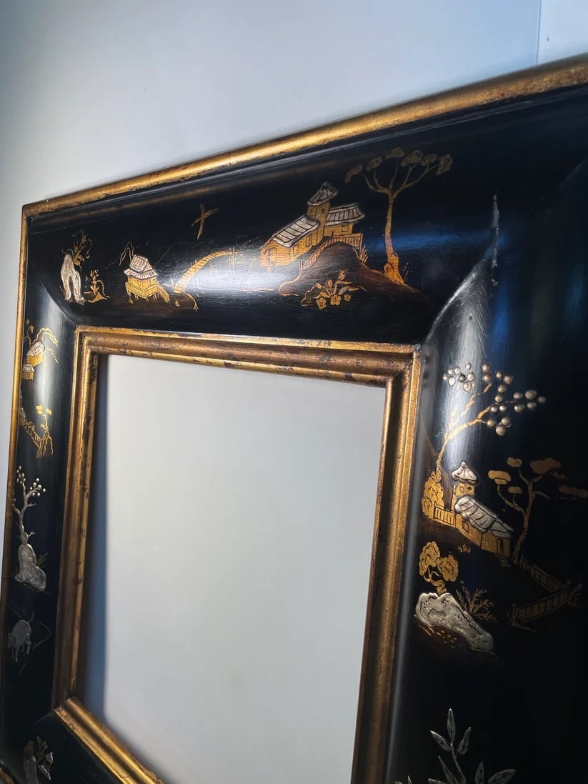 Black Chinoiserie Square Frame - 3