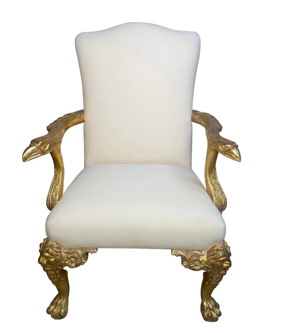 Set of Venetian Wood and Green Chairs (4): 18th century green-blue painted Venetian side chairs with fabric seats. Chairs have a Heraldic style cross maker's mark engraved on backs of chairs. Features hand carved stretchers and pied-de-biche