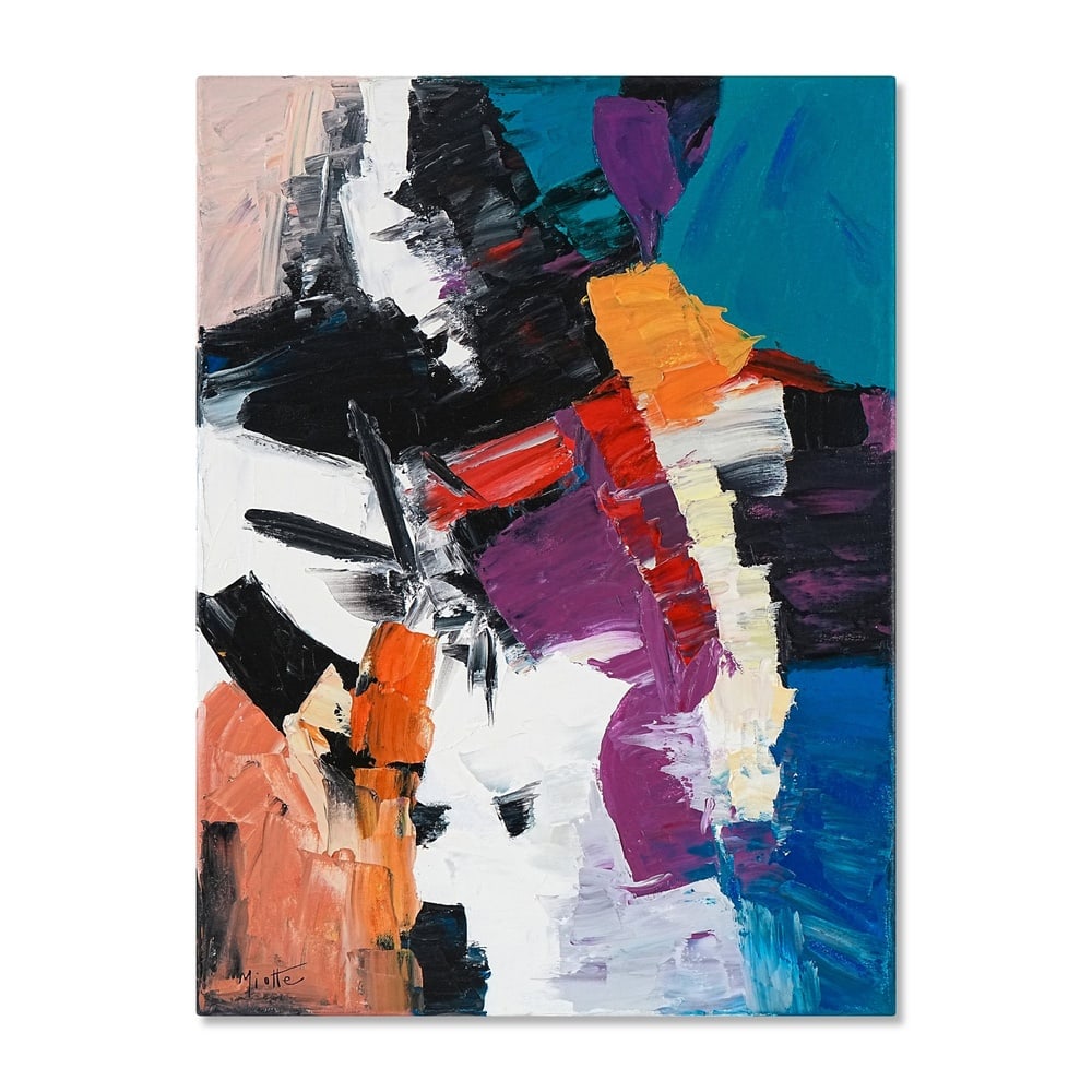 JEAN MIOTTE (1926-2016), OIL ON CANVAS: Signed (lower left) Image Dimensions: 29 3/4 x 22 in (75.5 x 56 cm) Jean Miotte (1926-2016) was a leading French abstractionist whose work occupies an important position within postwar European lyrica