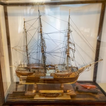 Morris Wiener Scratch-Built Wooden Charles W. Morgan Whaling Ship Model (1 of 6)