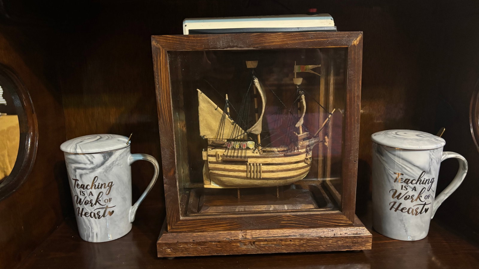 Morris Wiener Scratch-Built Wooden Santa Maria Flagship Model (1 of 2)