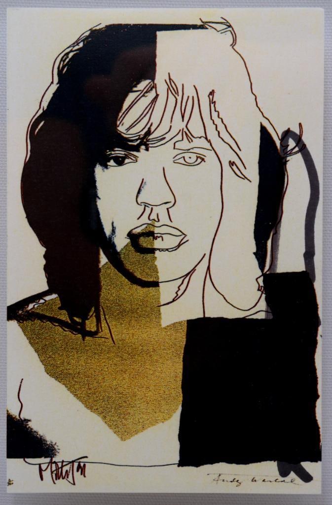 Andy Warhol (American, 1928-1987) “Mick Jagger" Gallery invitation, 1975 (1 of 4)