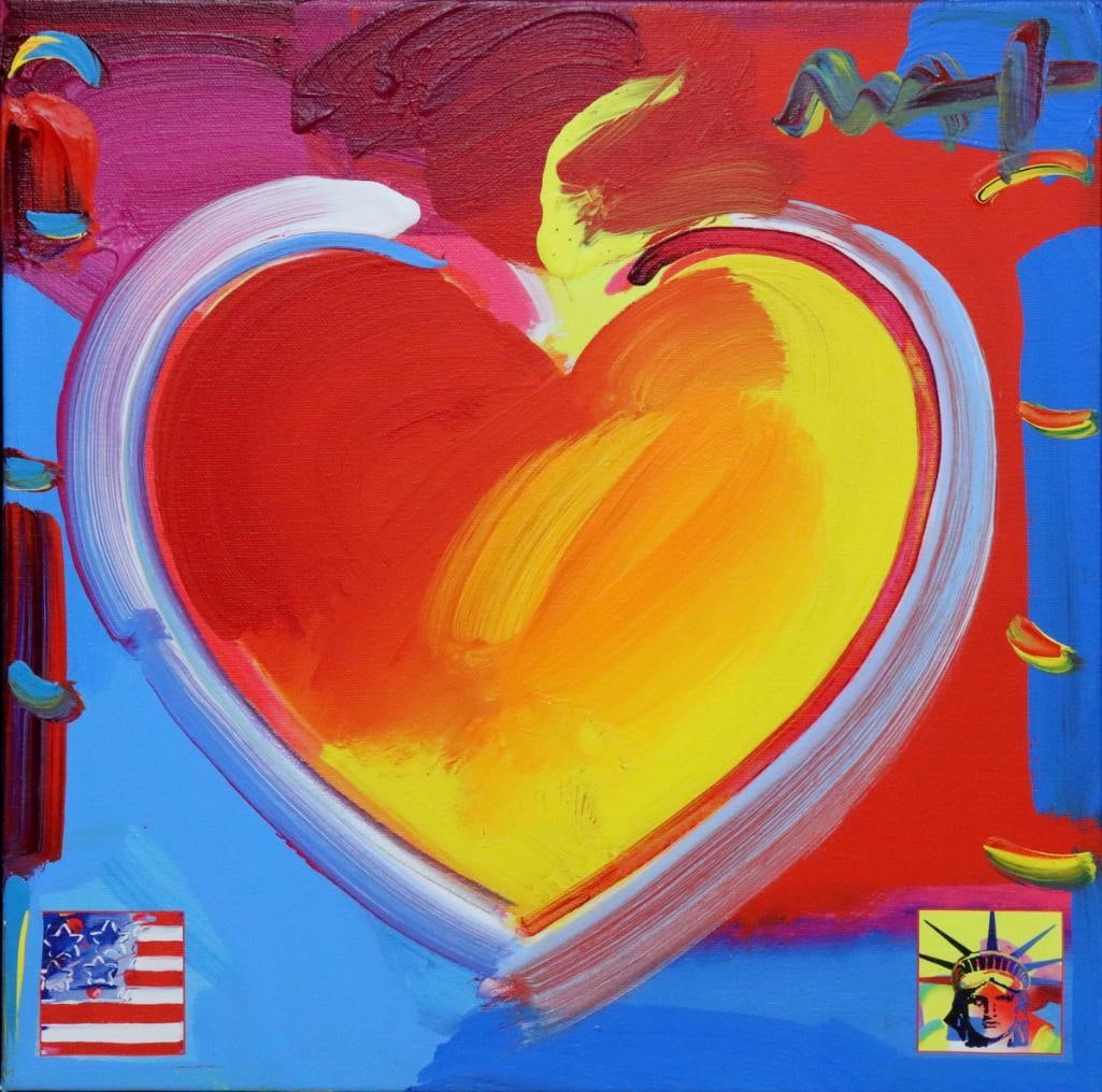 Peter Max (American, 1937–2025) “Heart” Acrylic on Canvas (1 of 9)