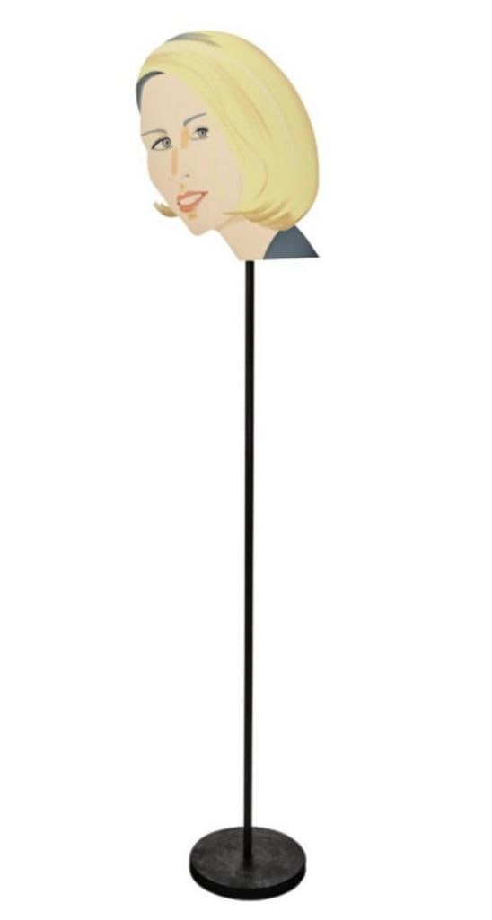 Alex Katz (American, b. 1927) “Jessica” Weather Vane Sculpture: Alex Katz (American, b. 1927) “Jessica” Cutout Edition, Weather Vane Screenprint sculpture on aluminum 2002 Screenprint in colors on both sides of shaped aluminum, mounted on a bronze stan