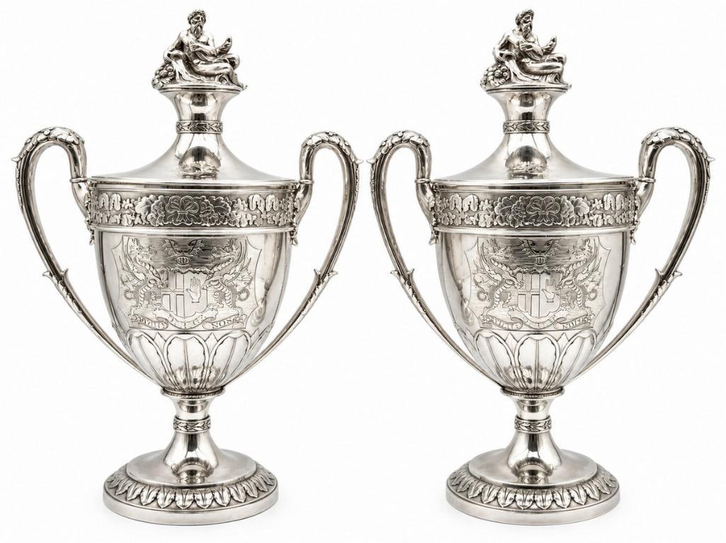 John Robins, London, George III Sterling Silver Presentation Cups & Covers (1 of 12)