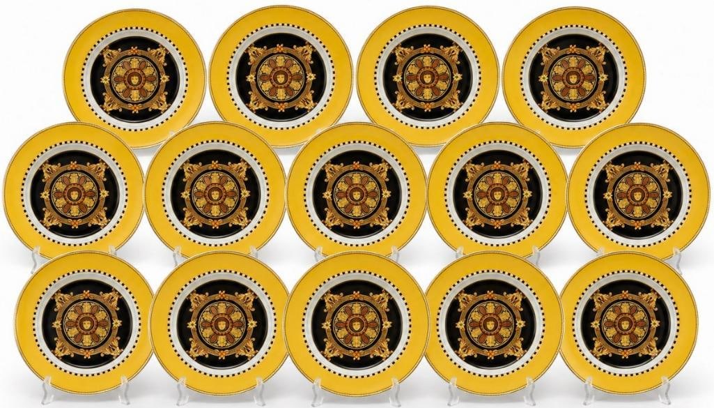 Set of 14 Versace by Rosenthal “Barocco” Porcelain Bread and Butter Plates (1 of 5)
