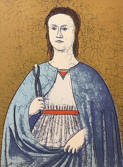 Andy Warhol (American, 1928-1987) “Saint Apollonia” (FS II.332) Screenprint: Andy Warhol (American, 1928–1987) “Saint Apollonia” (FS II.332) Screenprint on Essex Offset Kid Finish paper, 1984 Artist’s proof from an edition of 35, numbered 1/35. Hand-sig