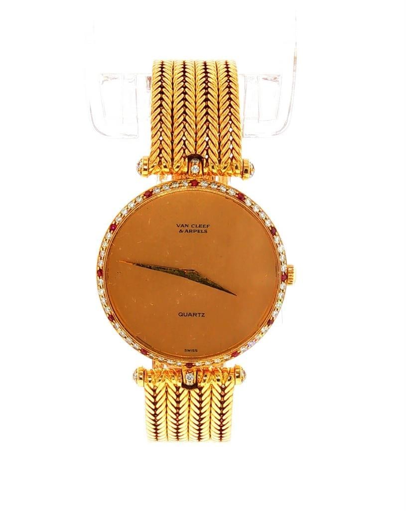 Van Cleef & Arpels 18Kt Diamond & Ruby Ladies Wristwatch (1 of 7)