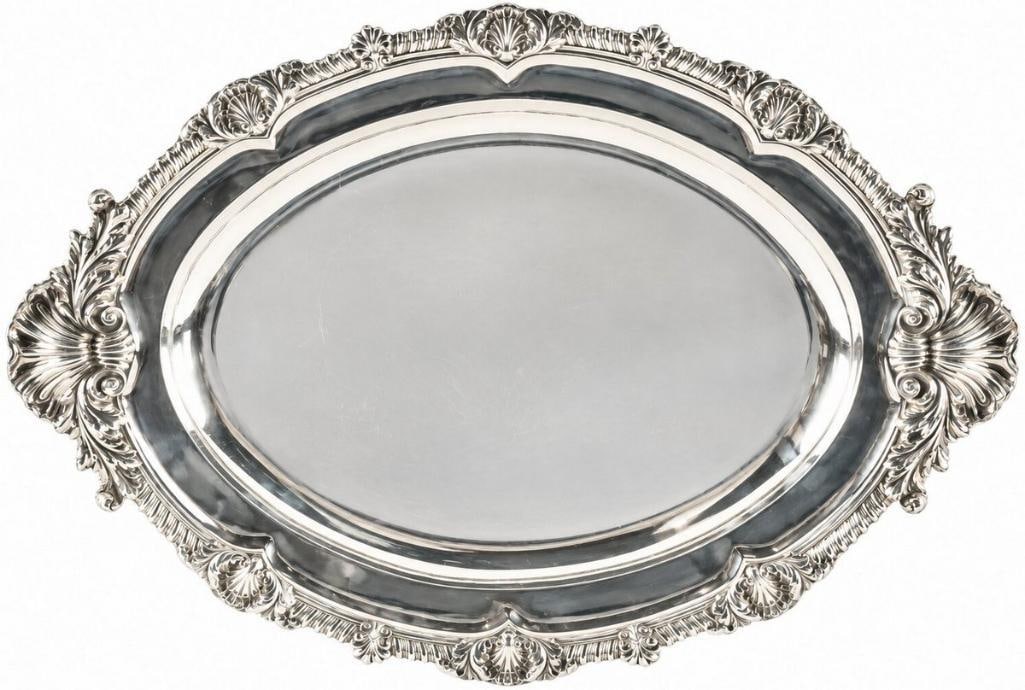 John Houle, 1816 London Regency Silver Meat Dish (1 of 8)