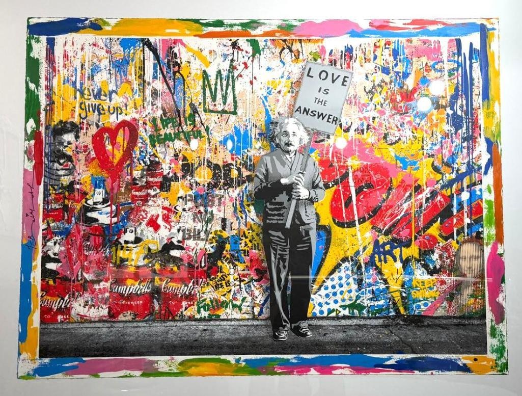 Mr. Brainwash (French, b. 1966) “Einstein” Mixed Media (1 of 6)