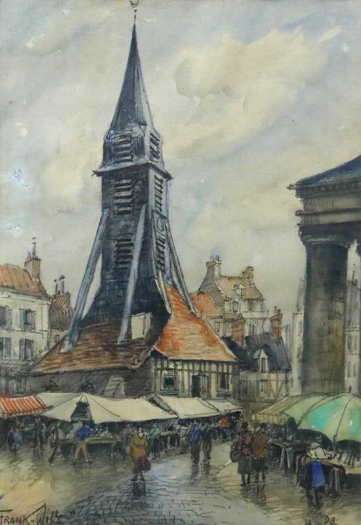 Frank-Will (French, 1900-1951) "Honfleur" Watercolor (1 of 6)