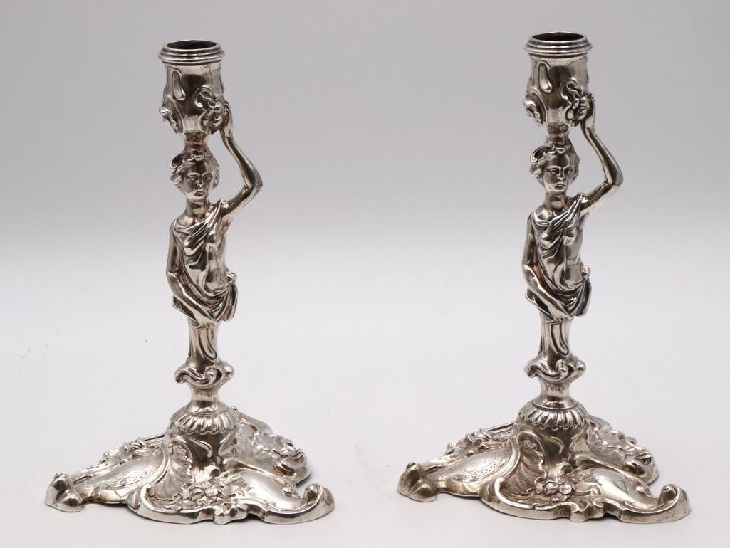 Emick Romer, George III Sterling Silver Candlesticks (1 of 6)