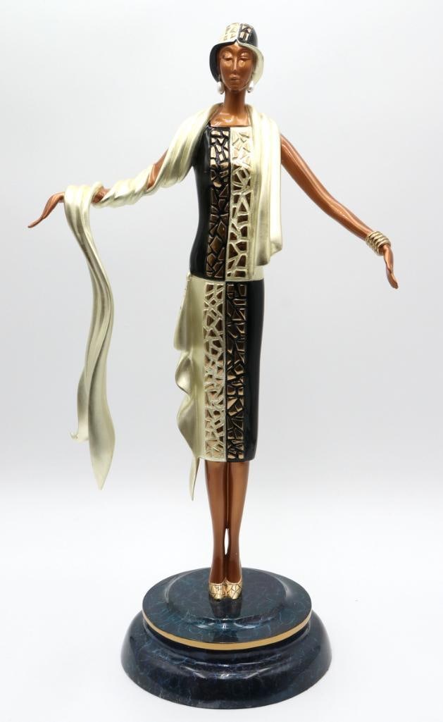 Erté (French, 1892-1990) “On the Avenue” Bronze Sculpture (1 of 7)