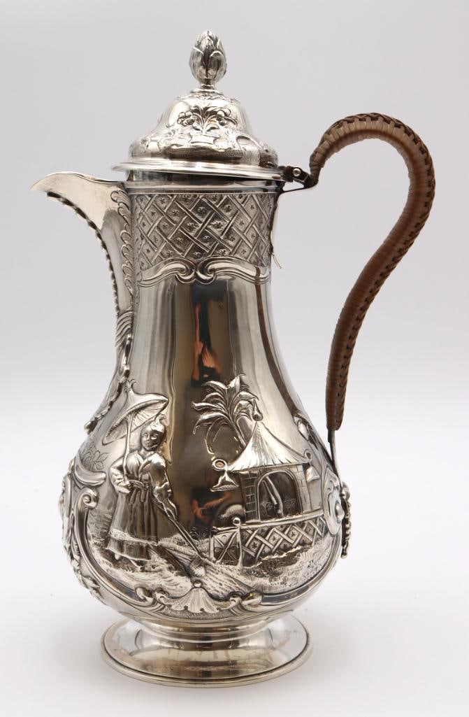 Victorian Walter Morisse Sterling Silver Coffee Pot (1 of 6)
