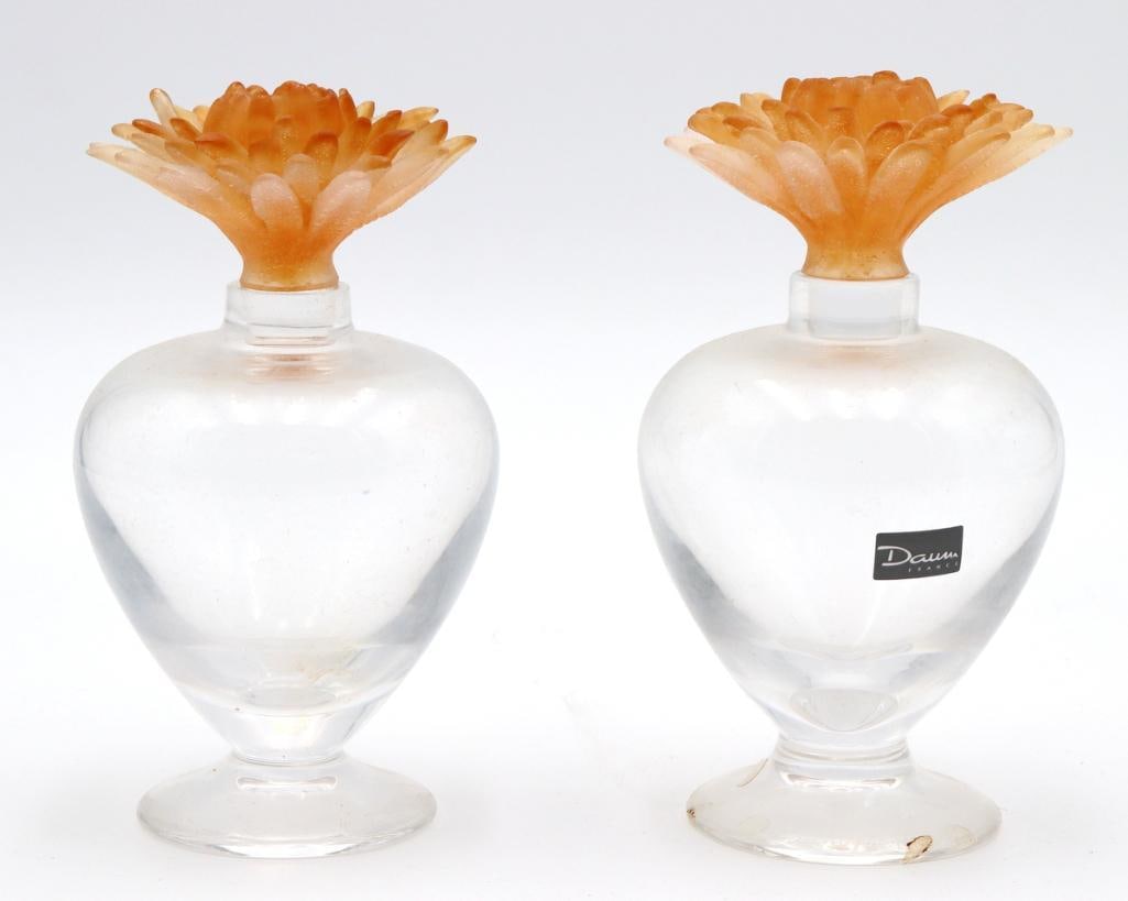 Daum France Crystal Floral Perfume Bottles (1 of 3)