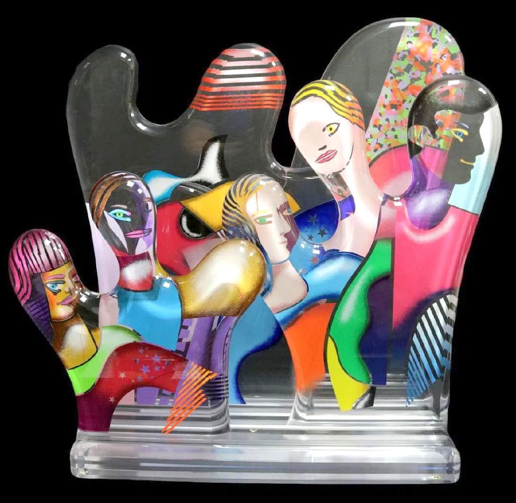 Yankel Ginzburg (Israeli, b. 1945) “Emerging” Acrylic Sculpture (1 of 9)