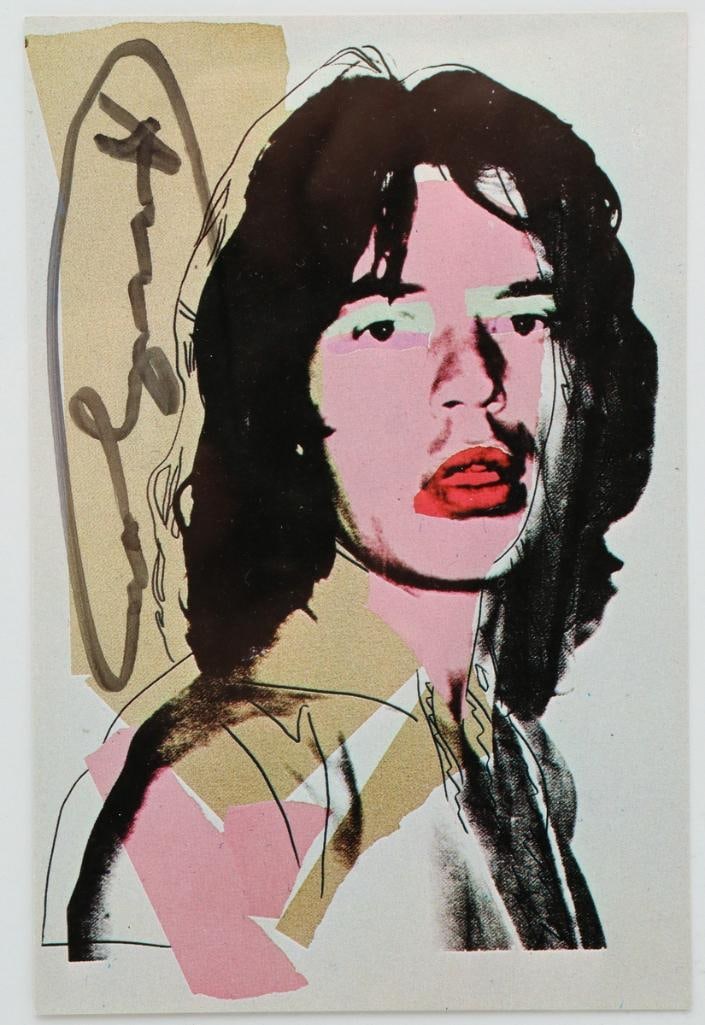 After Andy Warhol (American, 1928-1987) “Mick Jagger” Offset Lithograph: After Andy Warhol (American, 1928–1987) “Mick Jagger” (after F. & S. II.138), 1975 Offset lithograph / exhibition invitation After Warhol’s “Mick Jagger” from t