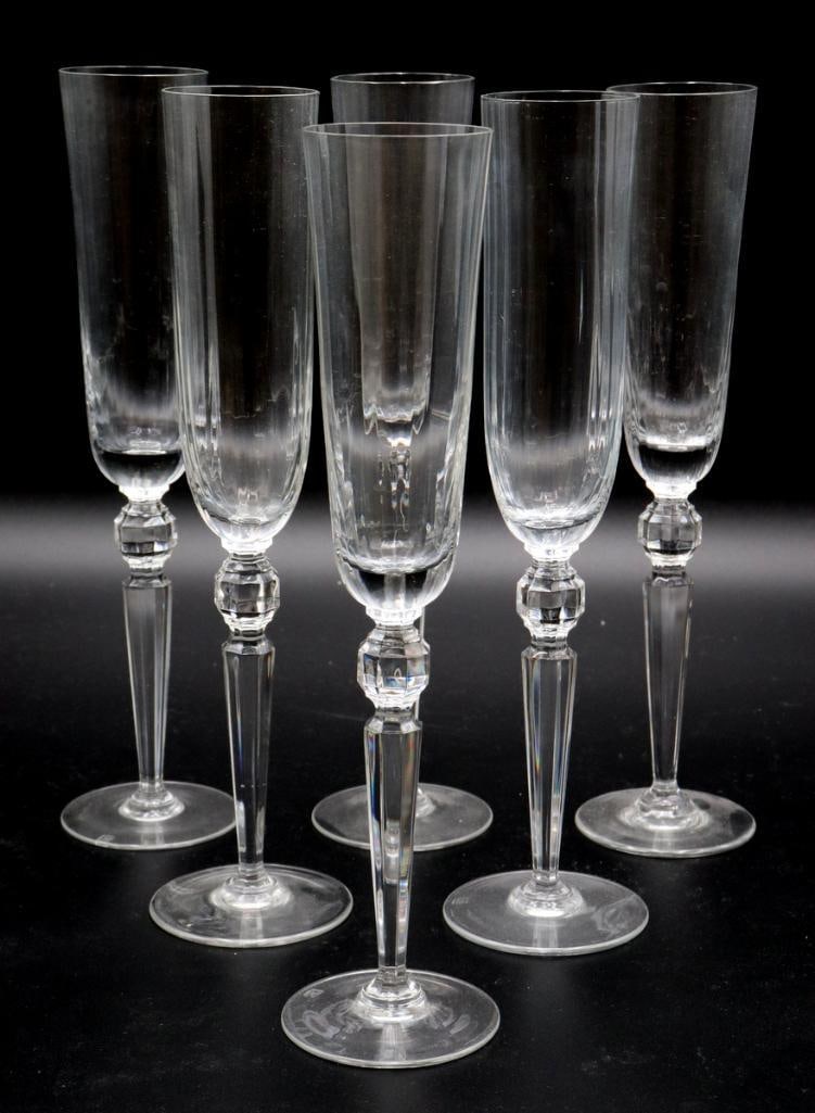 6 Pc. Riedel “Kongress” Crystal Champagne Glasses (1 of 3)