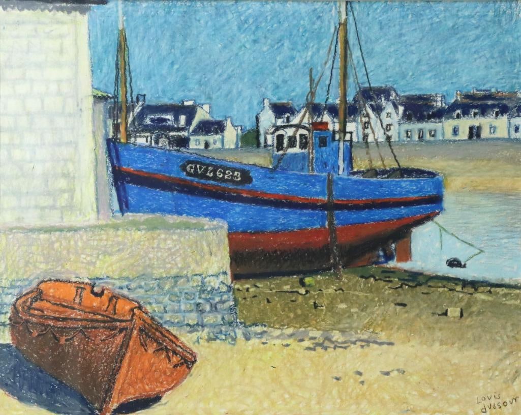 Louis Dussour (French, 1905–1986) Pastel on Paper (1 of 4)
