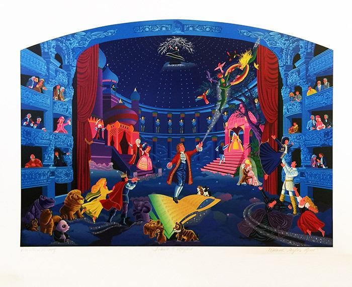 Melanie Taylor Kent (American, b. 1946) “Tribute to Mozart” Serigraph: Melanie Taylor Kent (American, b. 1946) “Tribute to Mozart” Serigraph on paper 1990 Printer’s proof. Hand signed, titled, dated, and numbered by the artist in pencil. Measurements ap