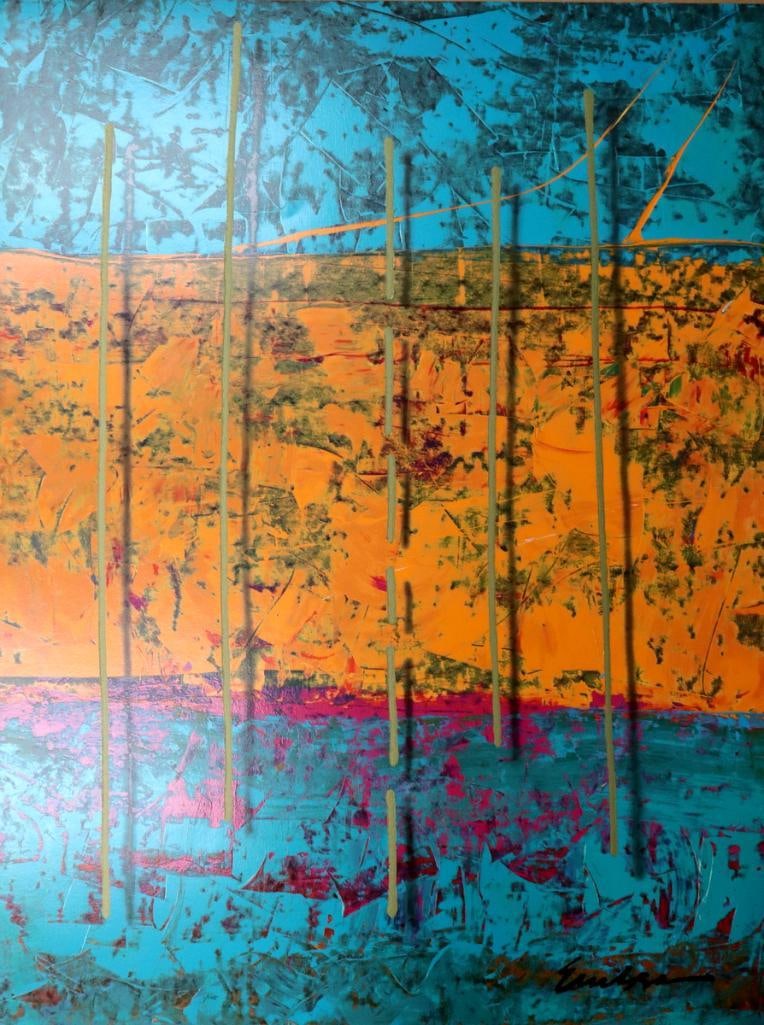 Mark Erickson (American, b. 1955) “Palladin” Serigraph: Mark Erickson (American, b. 1955) “Palladin” Serigraph on paper Signed lower right and numbered 1/145 lower left. Erickson is an American abstract artist born in Hollywood, California, kno