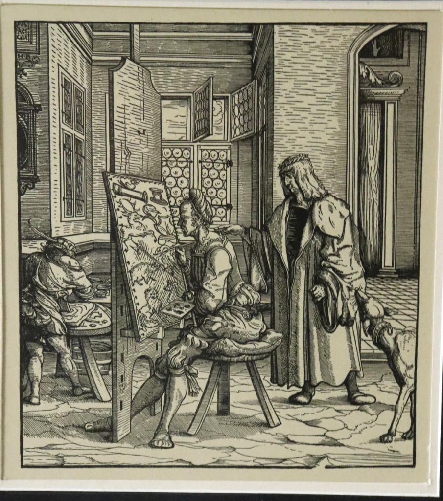 After Hans Burgkmair the Elder (German, 1473–1531) “The Emperor in the Artist’s (1 of 3)