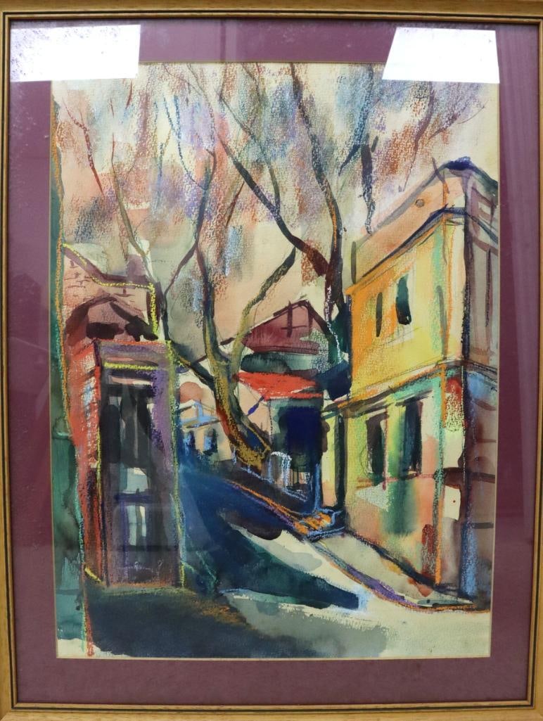 Czech School (20th C.) Watercolor and Pastel on Paper (1 of 4)
