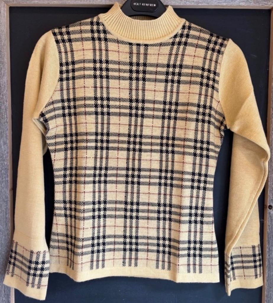 Vintage Burberry London Check Knit Sweater (1 of 5)