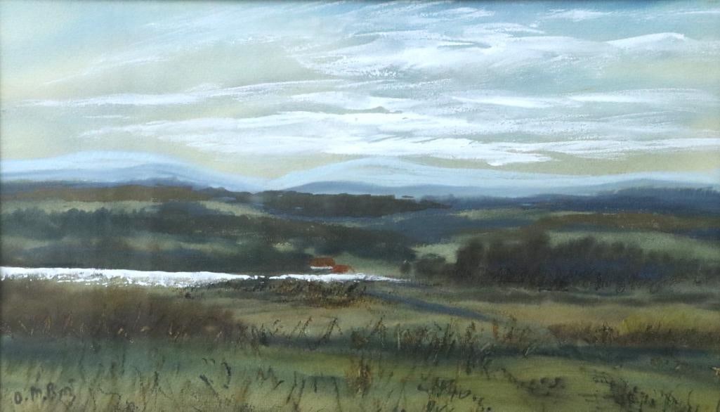 O.M. Brož (Czech, 20th C.) Watercolor on Paper (1 of 4)