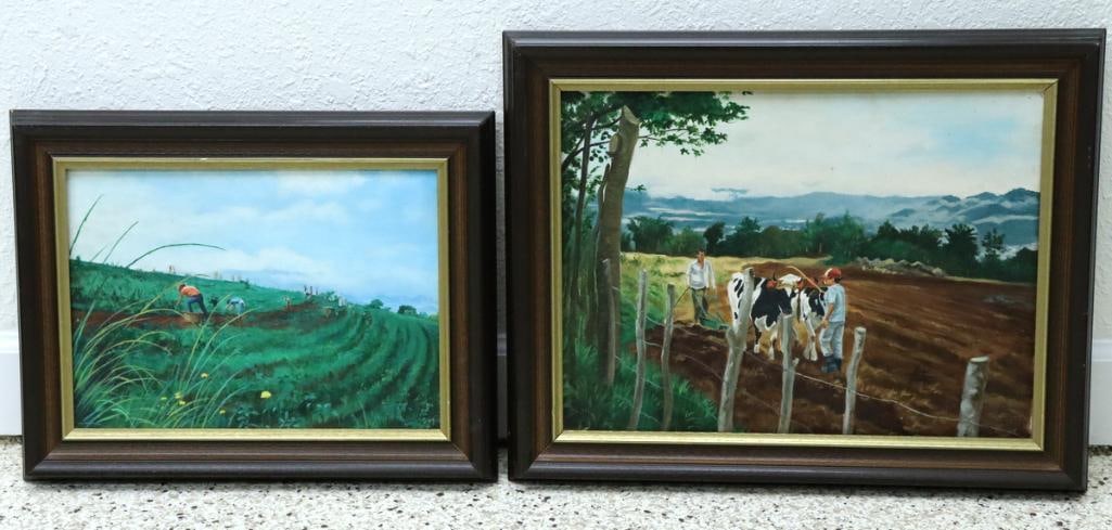 J. Araya (20th C.) Oil Paintings on Canvas (1 of 4)