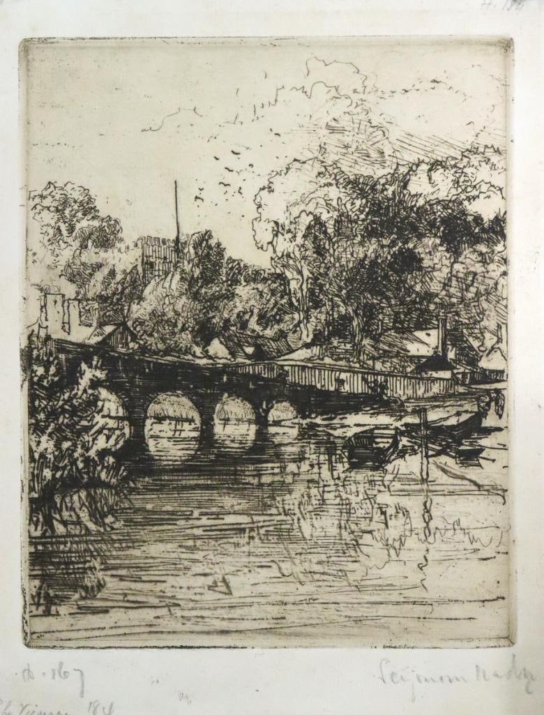 Francis Seymour Haden (British, 1818–1910) “The Vicarage” Etching (1 of 4)