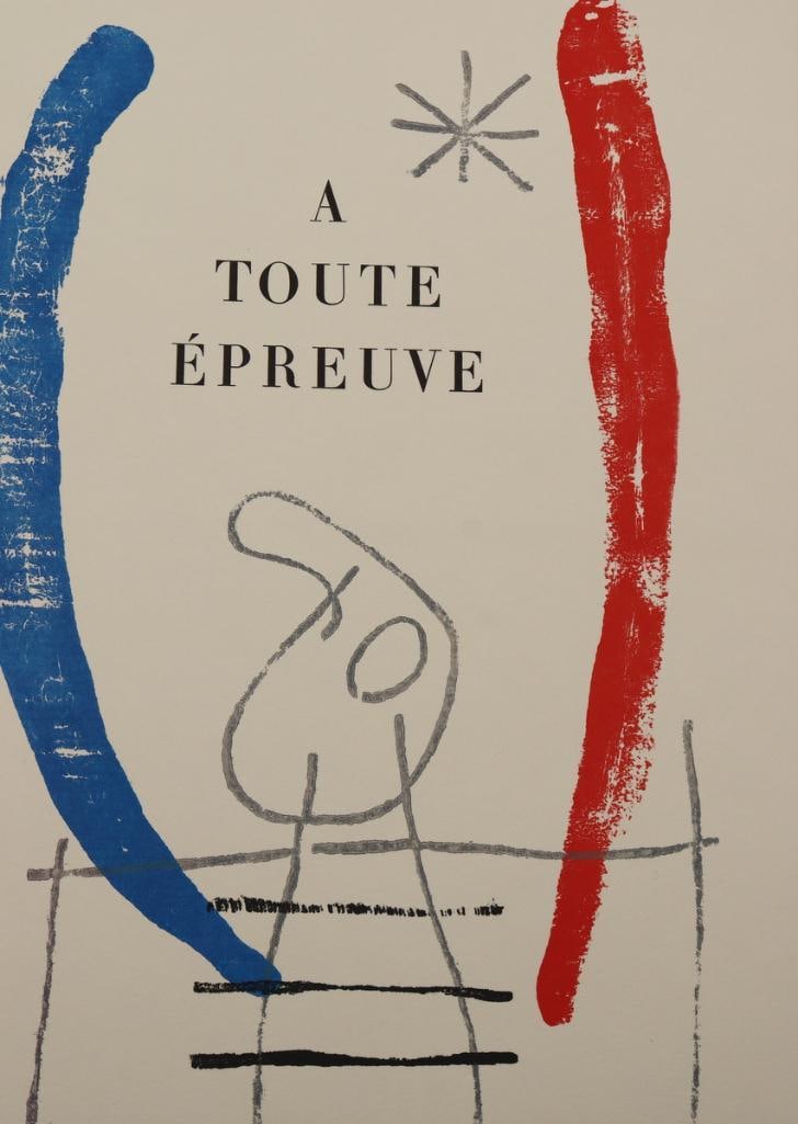 Paul Éluard and Joan Miró “À toute épreuve” Illustrated Book with: Paul Éluard (French, 1895–1952) and Joan Miró (Spanish, 1893–1983) “À toute épreuve” Illustrated art book with woodcut reproductions 1984 George Braziller e