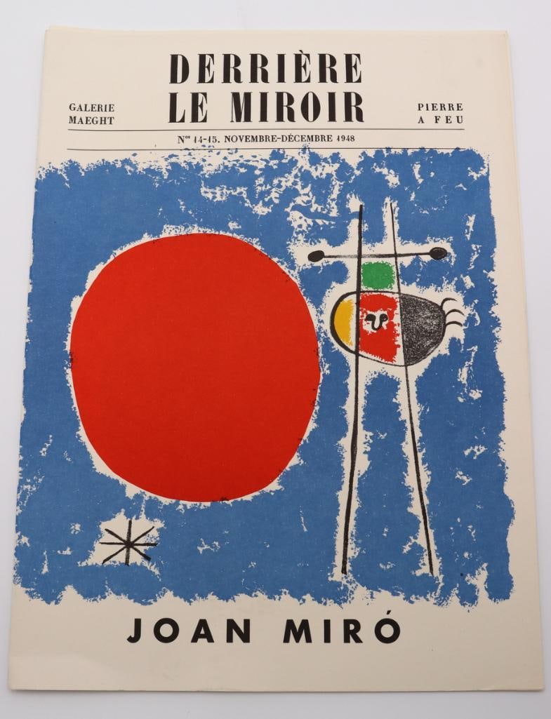 Joan Miró “Derrière le Miroir,” Nos. 14–15 Illustrated Art Publication,: Joan Miró (Spanish, 1893–1983) “Derrière le Miroir,” Nos. 14–15 Illustrated art publication 1948 Joan Miró issue of Derrière le Miroir, published by Galerie