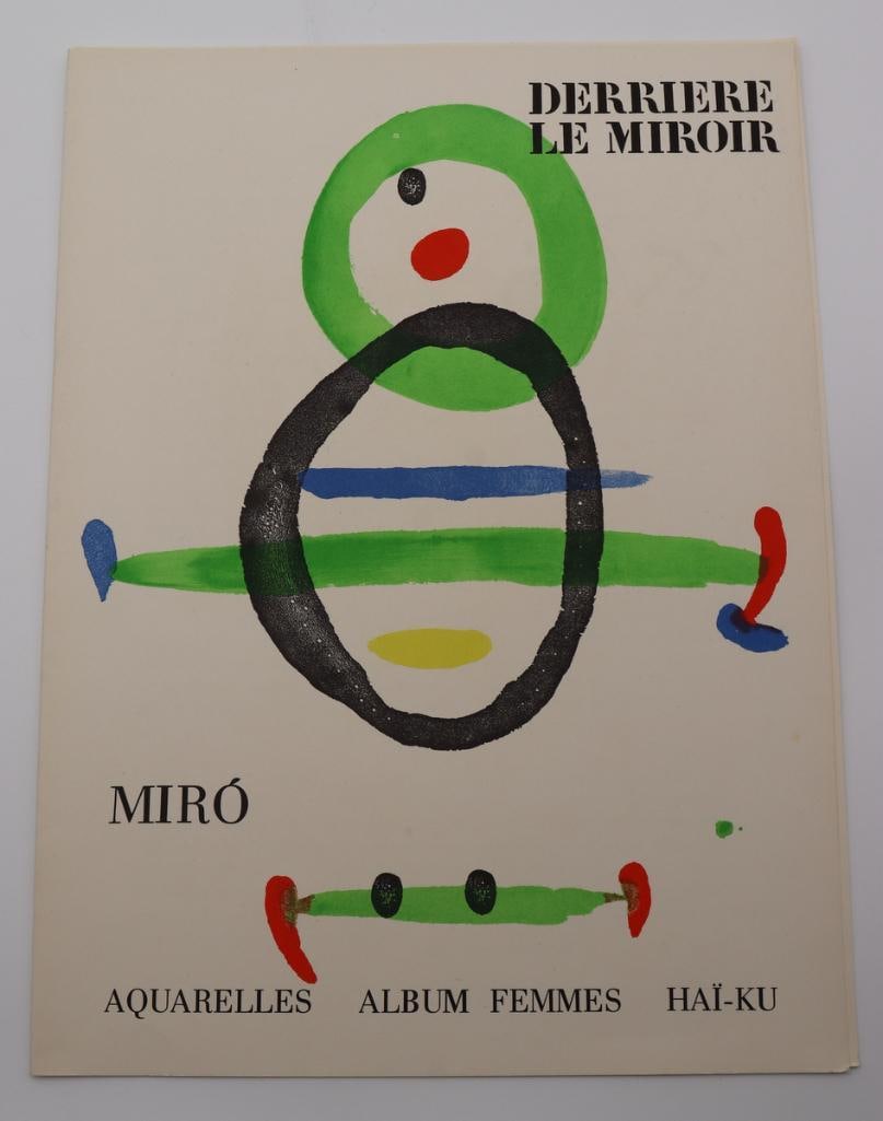 Joan Miró “Derrière le Miroir,” No. 169 Illustrated Publication, 1967: Joan Miró (Spanish, 1893–1983) “Derrière le Miroir,” No. 169 “Aquarelles – Album Femmes – Haï-Ku” Illustrated art publication 1967 Special Joan