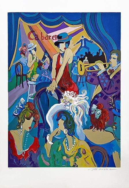 Isaac Maimon (Israeli, b. 1951) “Cabaret” Serigraph: Isaac Maimon (Israeli, b. 1951) “Cabaret” Serigraph on paper 1994 Numbered 209/275. Hand signed and numbered by the artist. Image measurements approx. - 36 in. high × 26 in. wide. She