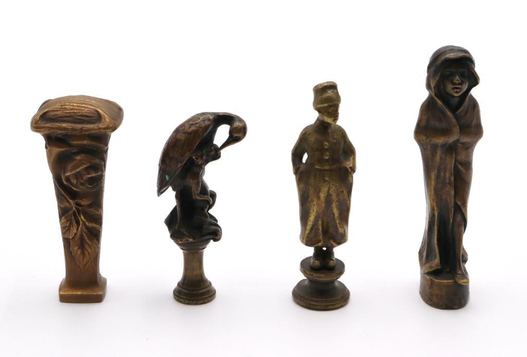 Vintage Figural Bronze Seals (1 of 2)