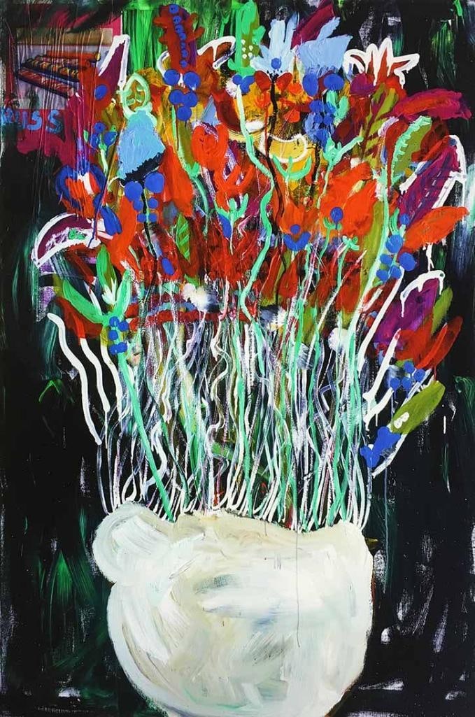 Paul Kostabi (American, b. 1962) “The Arrangement” Giclée: Paul Kostabi (American, b. 1962) “The Arrangement” Giclée on paper Numbered 11/75. Hand signed and numbered by the artist. Measurements approx. - 24 in. high × 17 1/4 in. wide. U