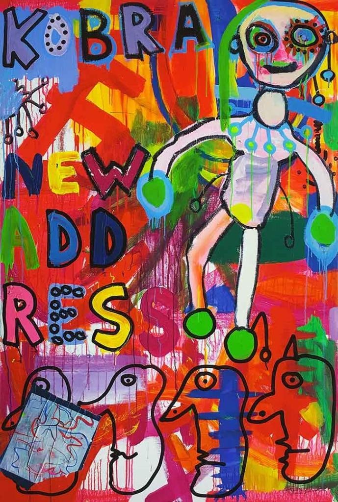 Paul Kostabi (American, b. 1962) “Movement” Giclée: Paul Kostabi (American, b. 1962) “Movement” Giclée on paper Numbered 8/75. Hand signed and numbered by the artist. Image measurements approx. - 26 1/4 in. high × 17 1/2 in. wide.