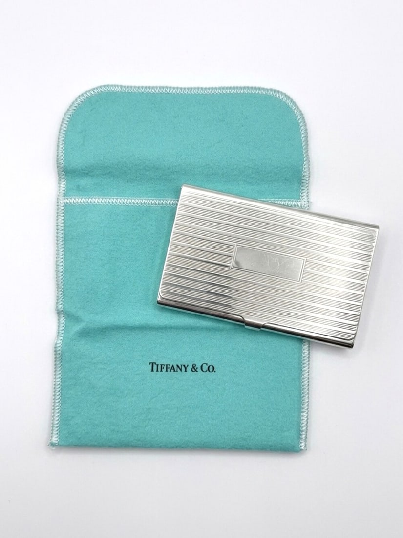 Vintage Tiffany & Co sterling card case: VintageTiffany & Co sterling card case non-monogrammed marked Tiffany & Co 925 original dust bag (1950's -1970's)